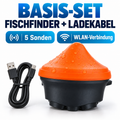 Kabelloser Fischfinder mit App – 5-Sonden-Sonar bis 100 m