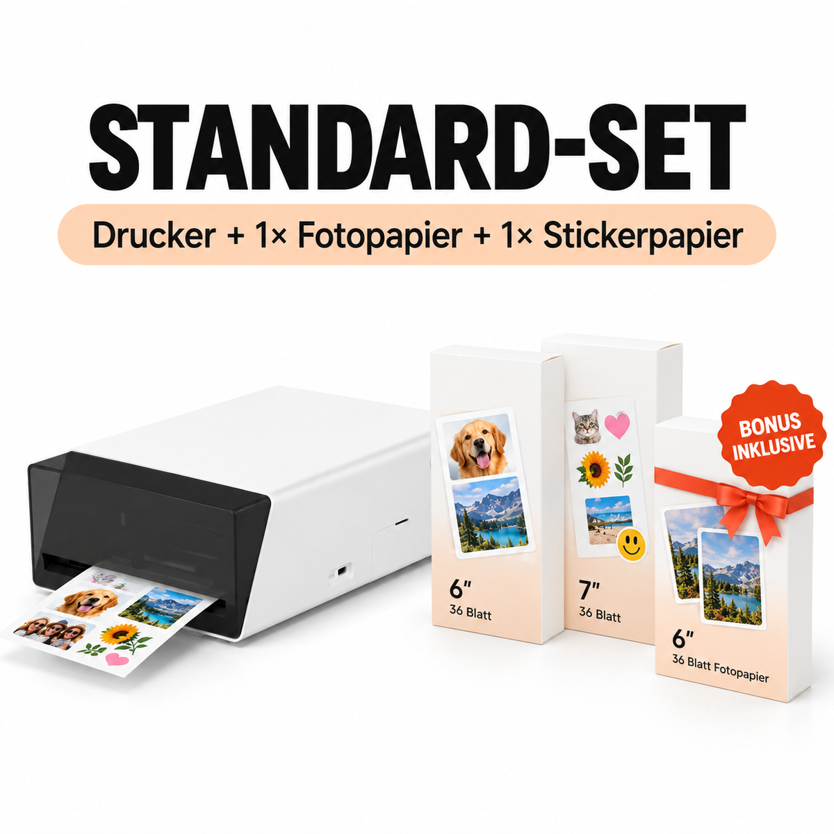 KI-Fotodrucker mit Bluetooth – Fotos & Sticker automatisch drucken