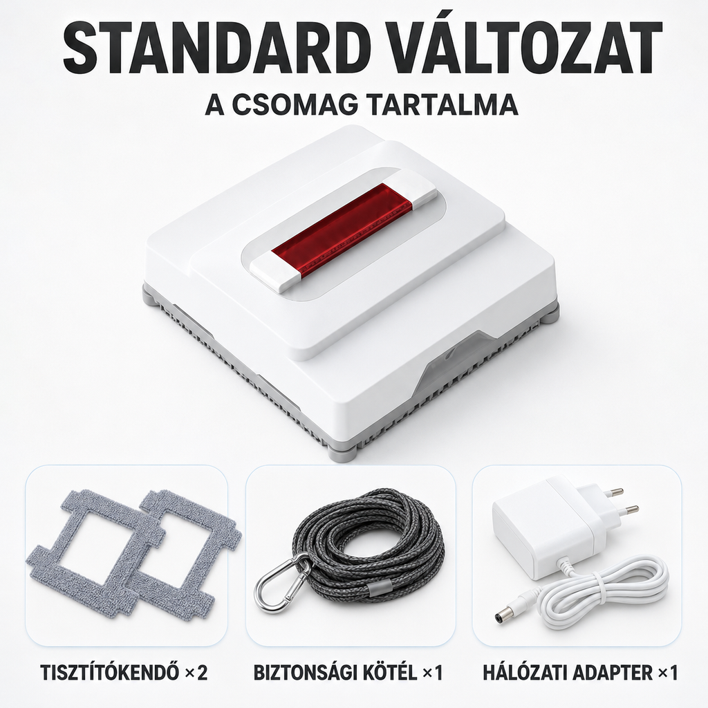 Teljesen automata intelligens ablaktisztító robot