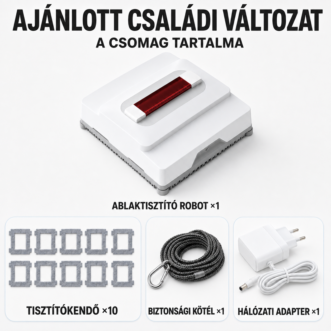 Teljesen automata intelligens ablaktisztító robot