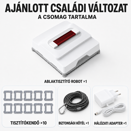 Teljesen automata intelligens ablaktisztító robot