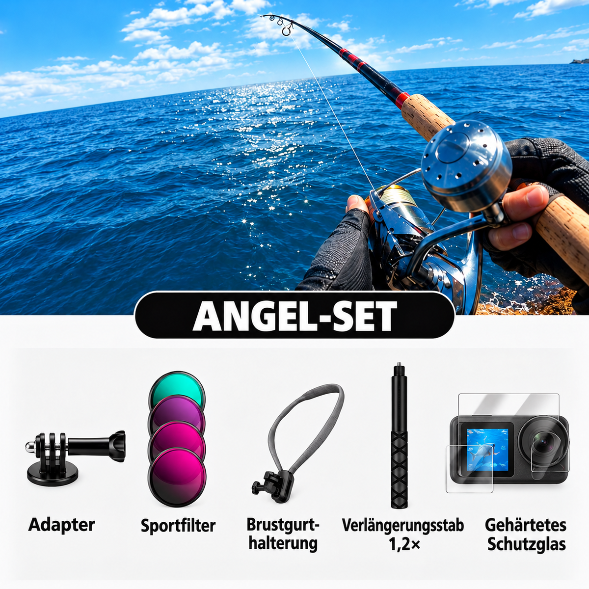 4K Action Kamera 60 FPS – Wasserdichte Action Cam mit Bildstabilisierung & WLAN