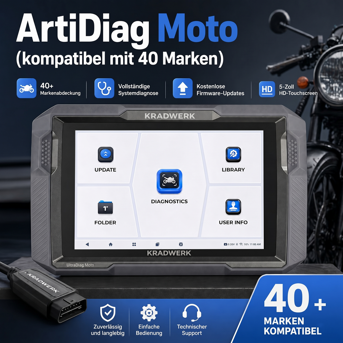 Motorrad Diagnosegerät – Intelligenter Fehlercode-Scanner