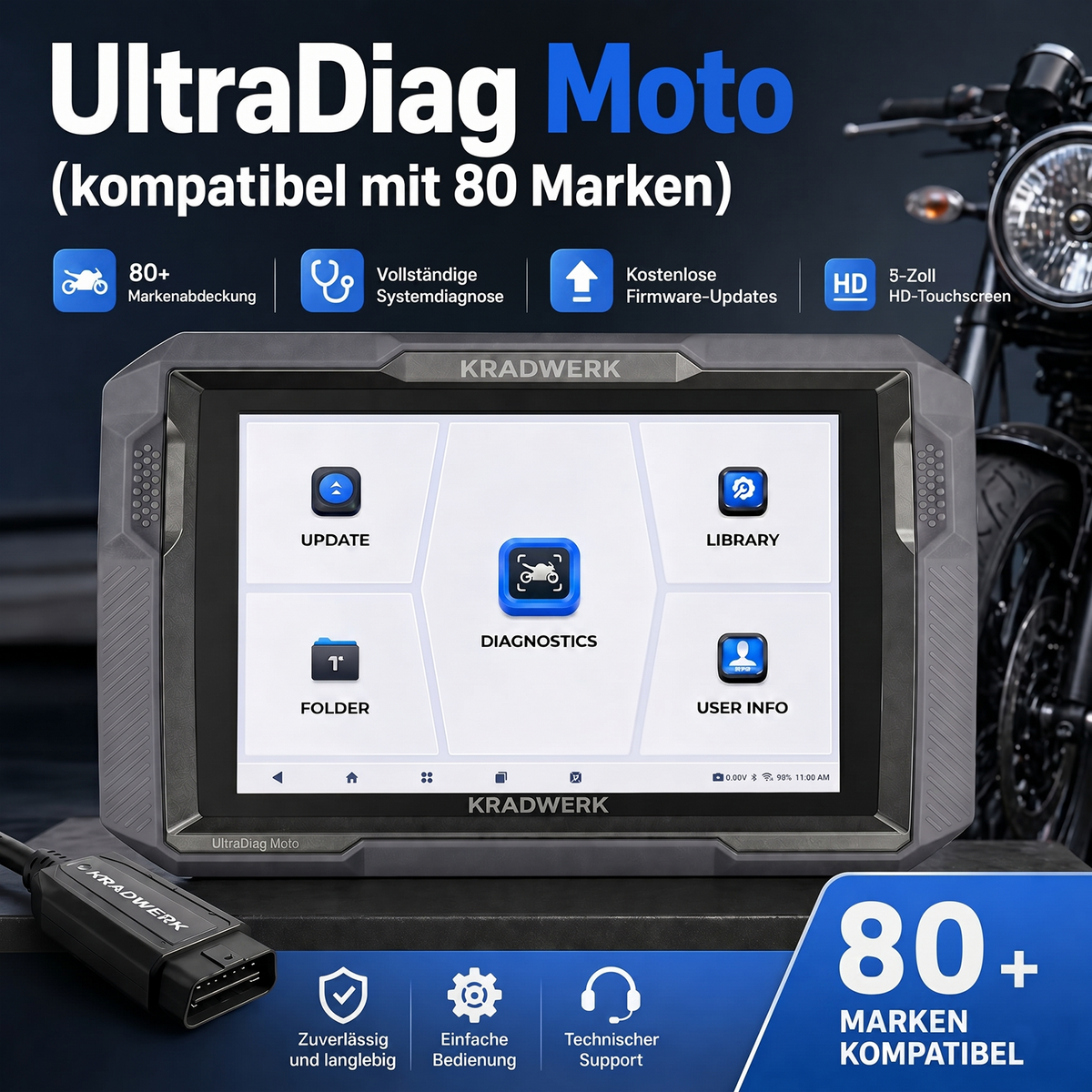 Motorrad Diagnosegerät – Intelligenter Fehlercode-Scanner