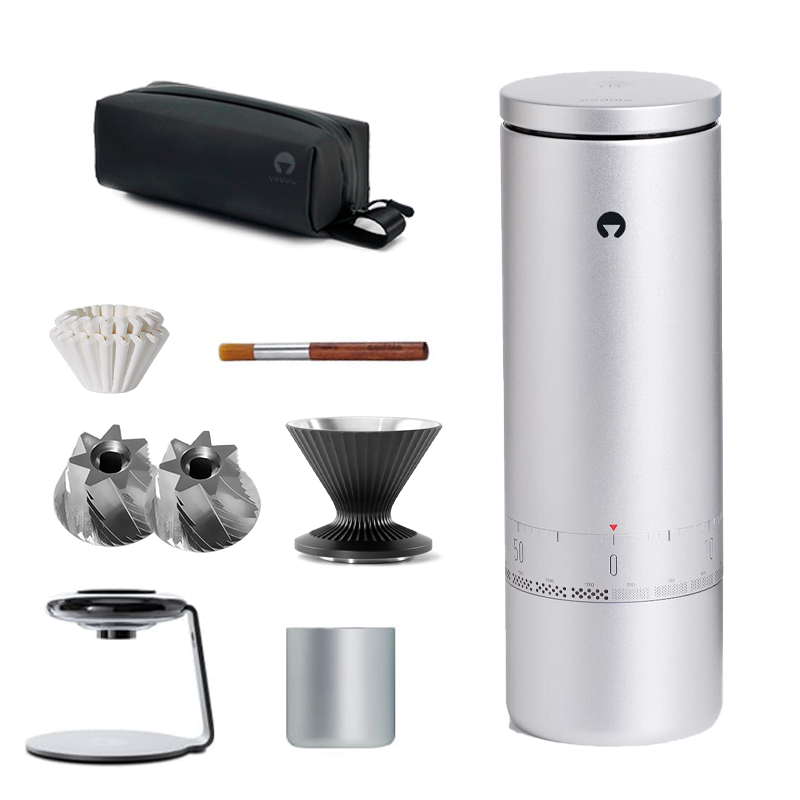 Tragbare elektrische Kaffeemühle – 60 Mahlgrade & 39 mm Kegelmahlwerk