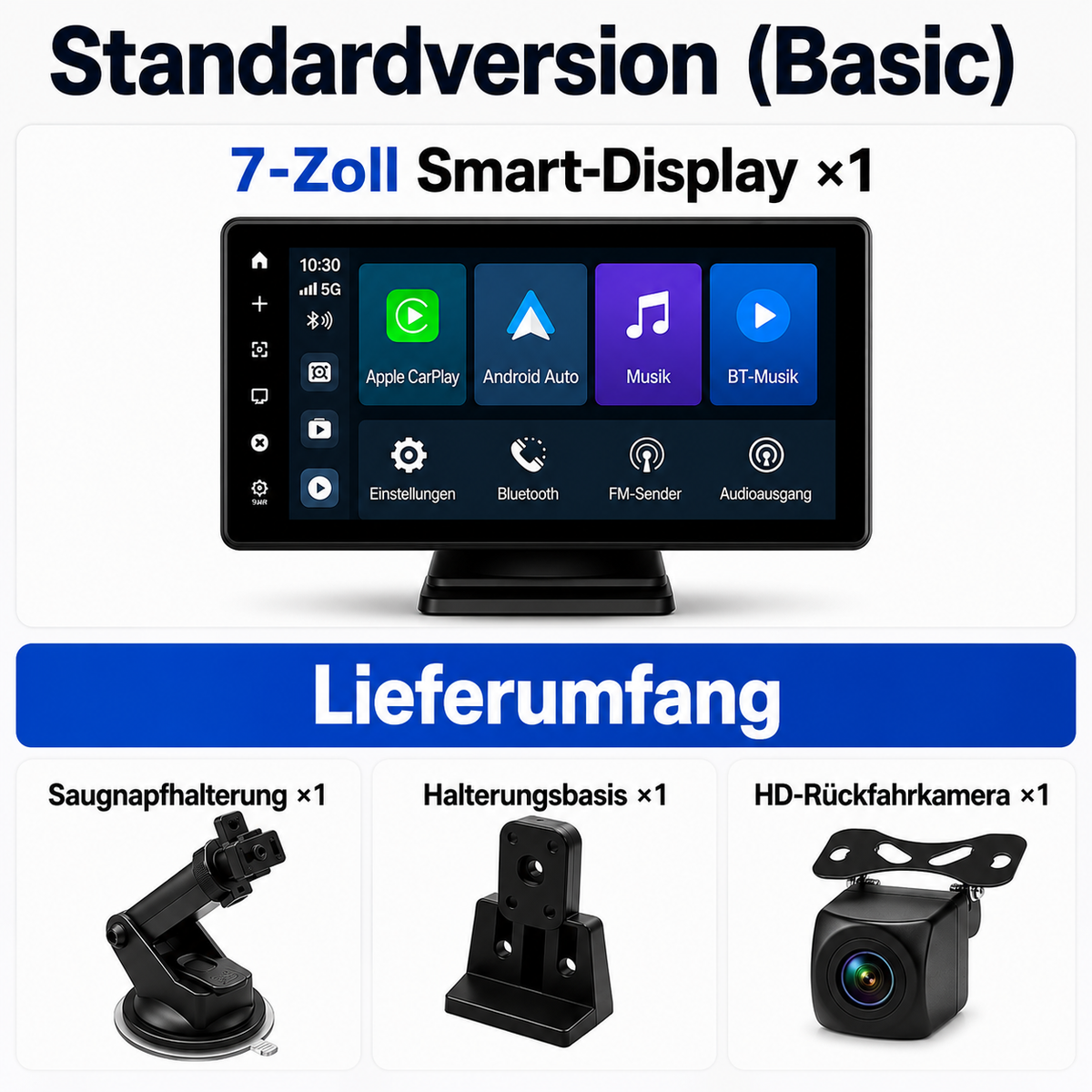 Kabelloses CarPlay Display – Navigation & Multimedia für dein Auto