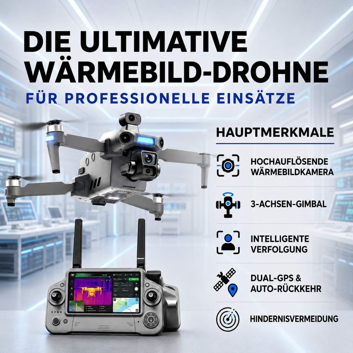 GPS Drohne mit 4K Kamera – Faltbar & Einfach zu Bedienen